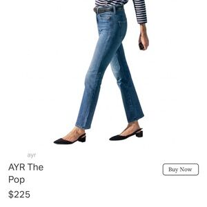 AYR The Pop Straight Leg Jeans in Blue